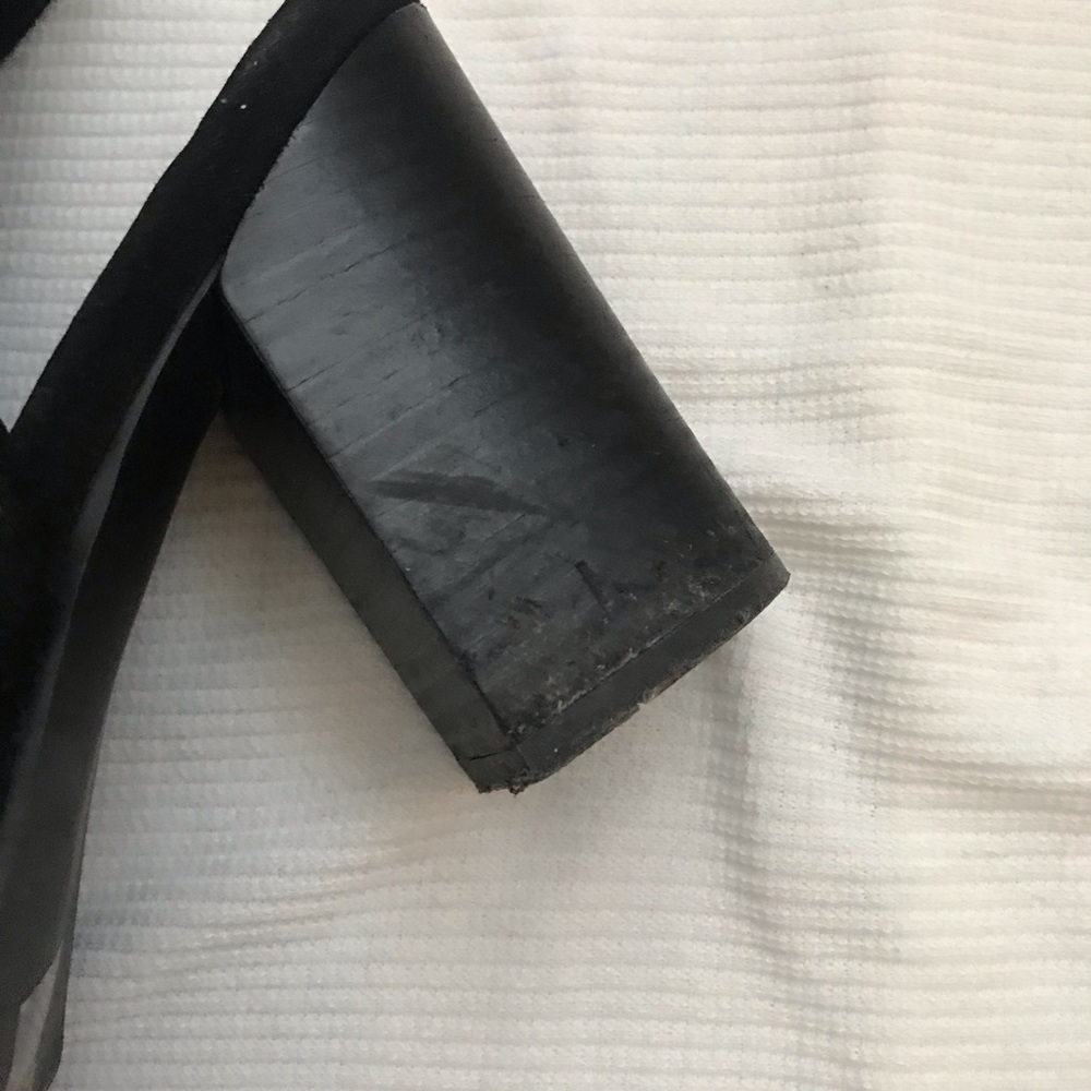 Misguided Black Peep Toe Booties - image 4